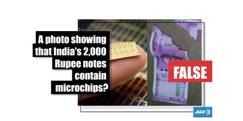 No, India’s 2,000 Rupee notes do not contain nano chips